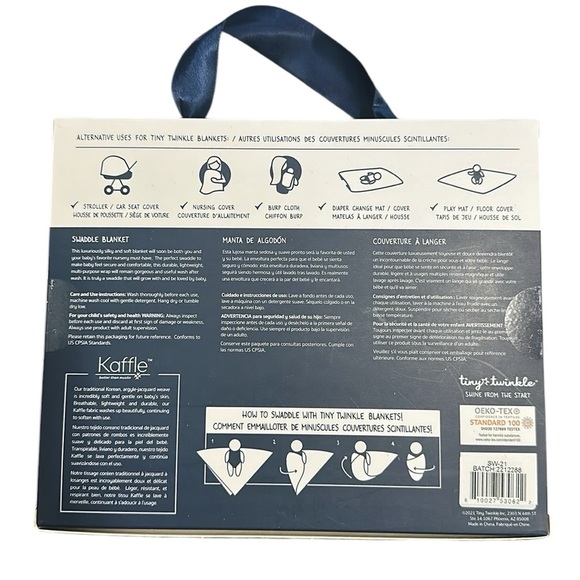 Tiny Twinkle swaddle blanket, trees/forest, soft and gentle, 47x47 - Picture 6 of 6